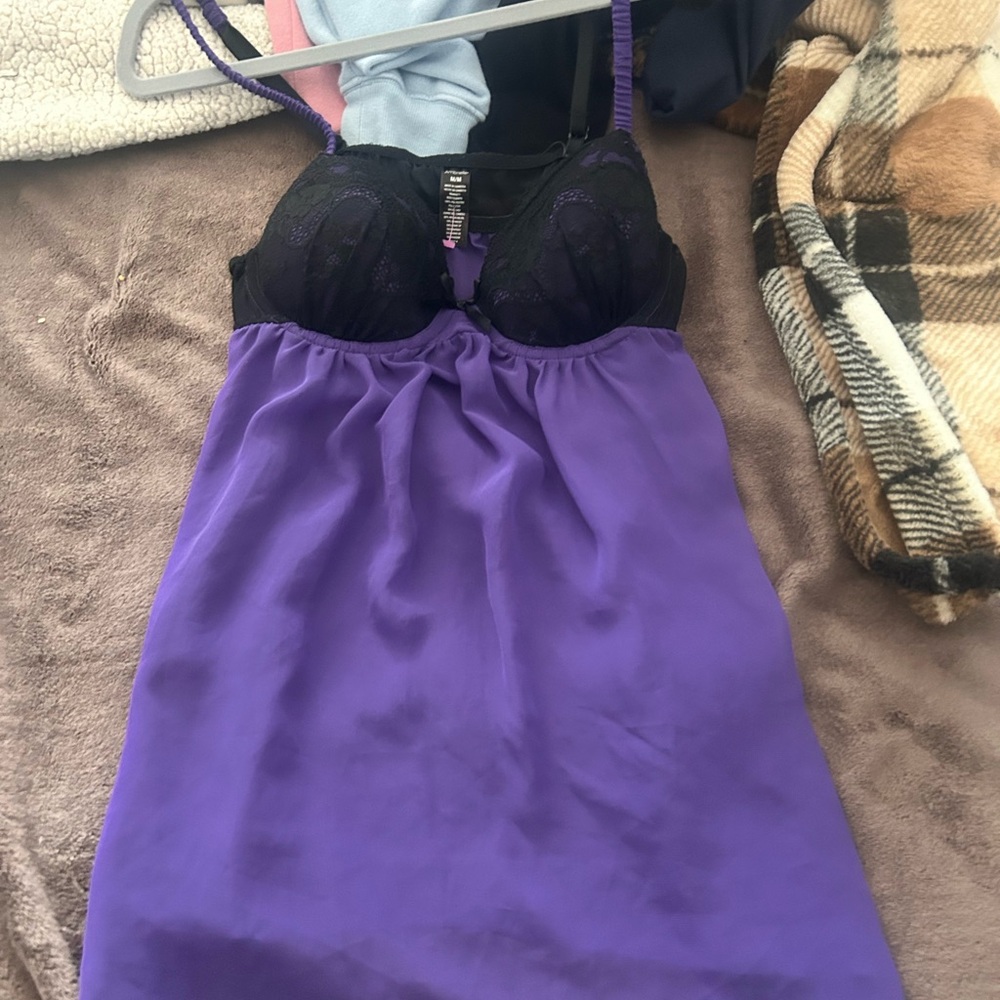 Ambrielle Purple and Black Chemise